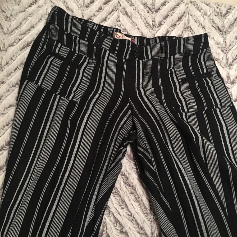 Striped linen pants